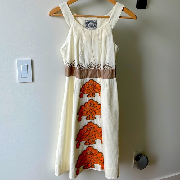 Lovely cream dress from Anthropologie - Picture 1 of 8